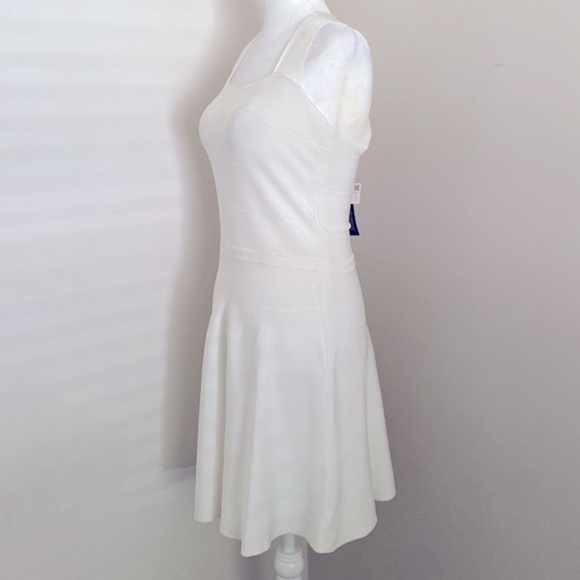 Nwt Zara knit white bodycon skater dress - Picture 2 of 9